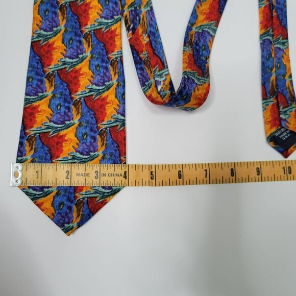 Cocktail Collection 100% Silk Men's Abstract Artsy Festive Tie - Picture 4 of 7
